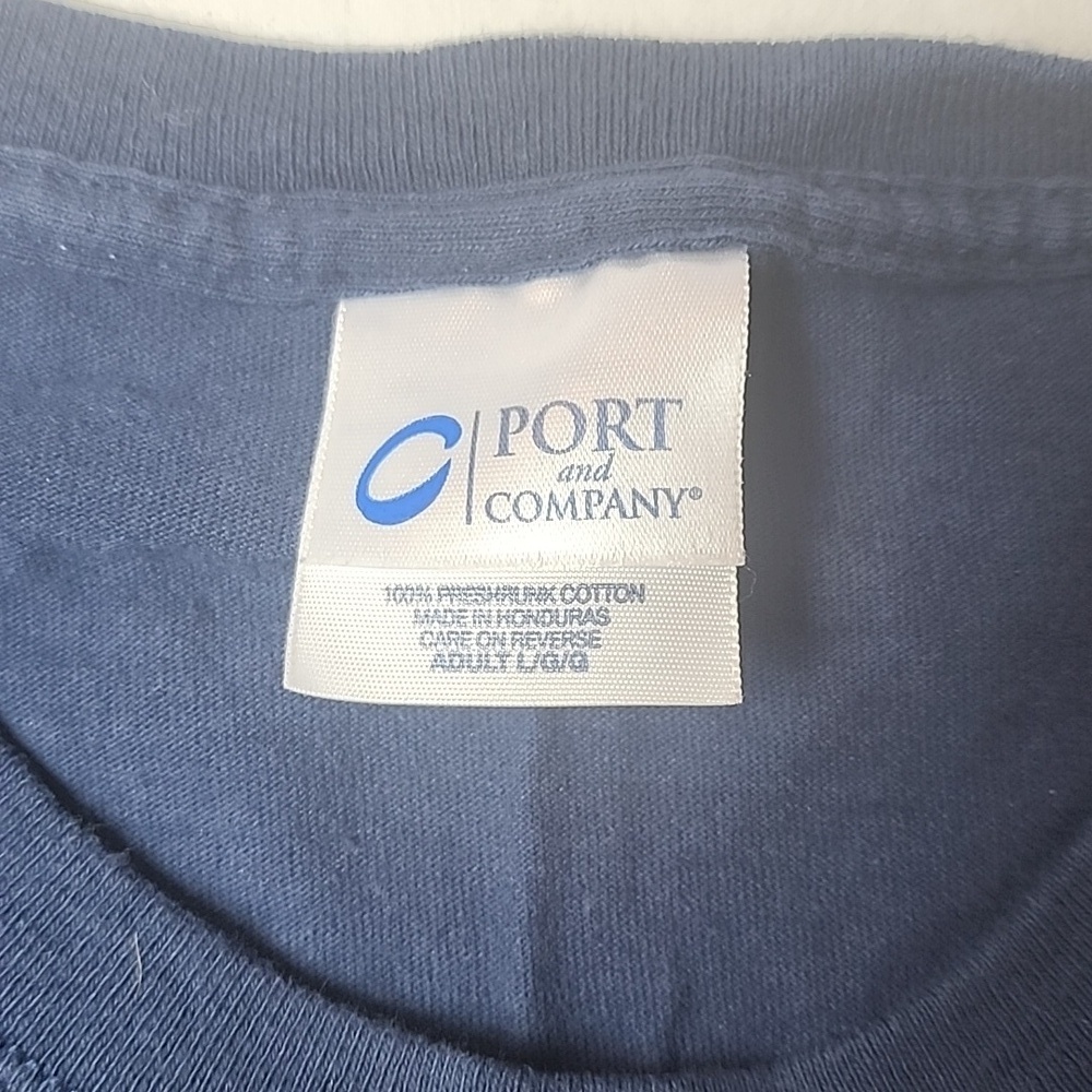 Go HAWKS 2014 Conference Champion Tee Port and Company Blue T-Shirt Size Large - Picture 3 of 4